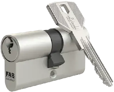 Bezpečnostní cylindrická vložka FAB 3 oboustranná 40 x 55 mm s prostupovou spojkou
