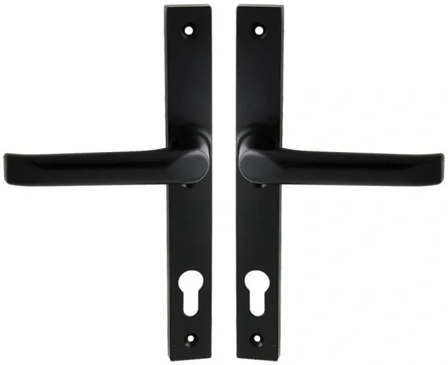 Bezpečnostní dveřní kování WA FELIX H2 bez krytu 90 mm klika/klika černá