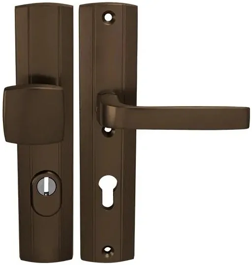 Bezpečnostní dveřní kování AXA PRESTIGE PLUS s krytem 90 mm klika/madlo bronz elox