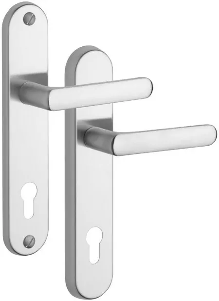 Bezpečnostní dveřní kování ROSTEX 807/O EXCLUSIVE bez krytu 72 mm klika/klika nerez matný