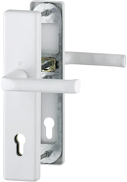 Bezpečnostní dveřní kování LONDON bez krytu 92 mm klika/klika bílá