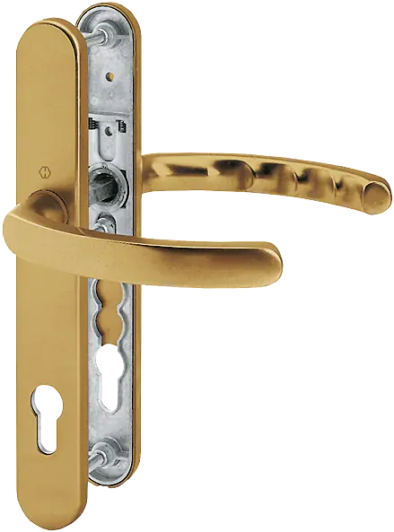 Bezpečnostní dveřní kování LUXEMBOURG bez krytu 92 mm klika/klika bronz elox