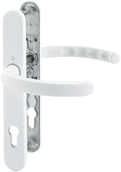 Bezpečnostní dveřní kování LUXEMBOURG bez krytu 92 mm klika/klika bílá