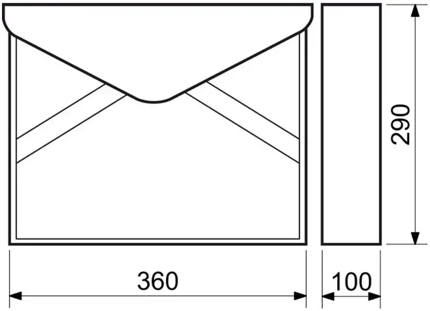 Poštovní schránka BK.57.S 360 x 290 x 100 mm stříbrná