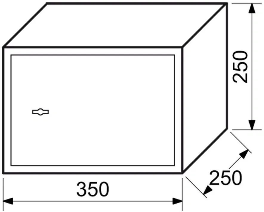 Sejf RS.25.K s mechanickým zámkem 350 x 250 x 250 mm šedý