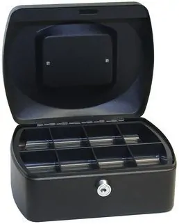 Pokladnička TS.0130.C na klíč 200 x 165 x 90 mm černá