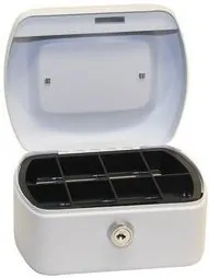 Pokladnička TS.0140.C na klíč 155 x 120 x 90 mm bílá