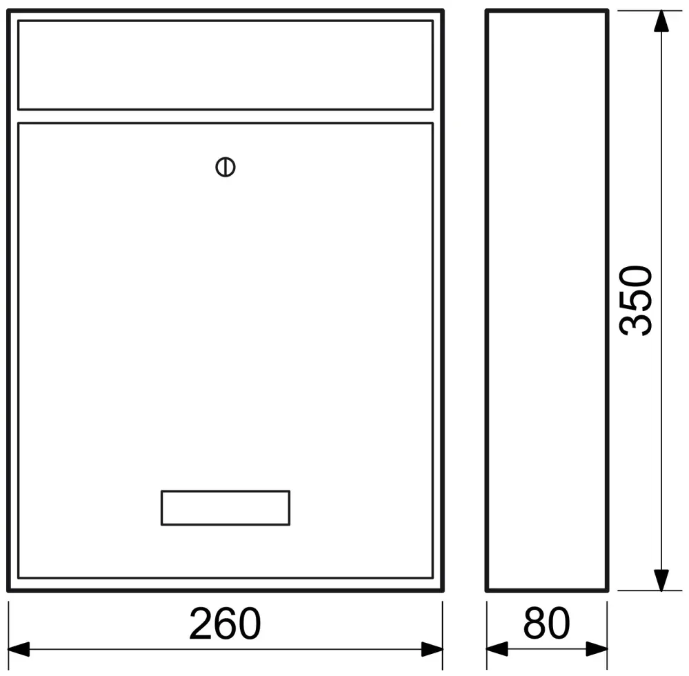 Poštovní schránka BK.240.N 260 x 310 x 90 mm nerez