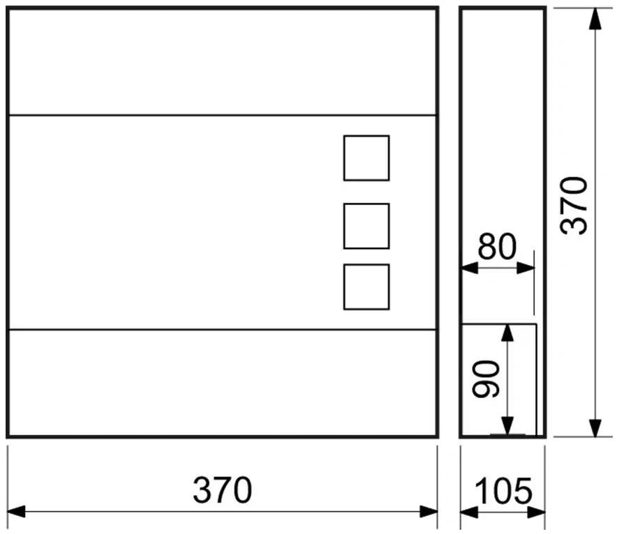 Poštovní schránka BK.932.G.AM 370 x 370 x 105 mm antracit