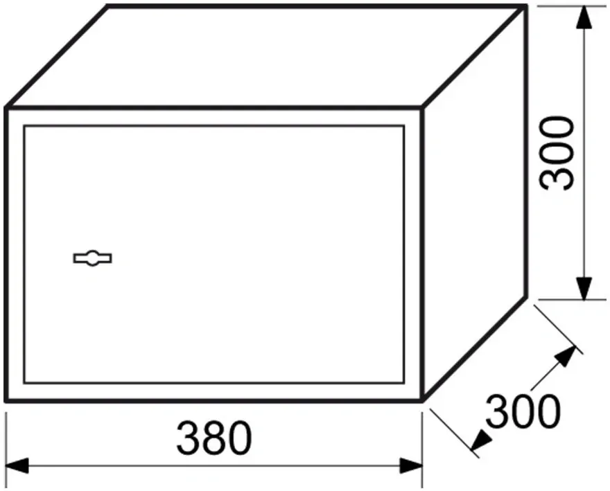 Sejf RS.30.K s mechanickým zámkem 380 x 300 x 300 mm šedý