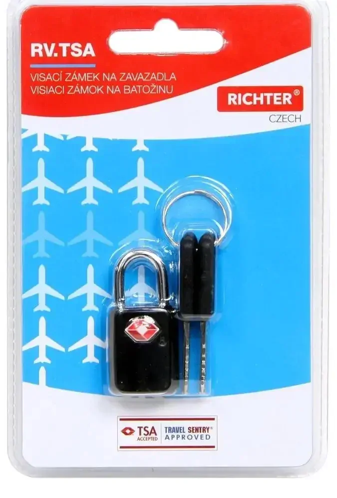 Visací zámek RV.TSA.21011.C na klíč černý