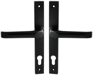 Bezpečnostní dveřní kování WA FELIX H2 bez krytu 90 mm klika/klika černá