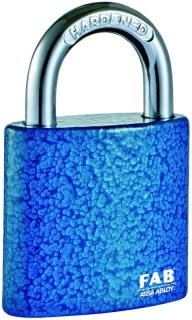 Visací zámek FAB 30H/38 na klíč modrý