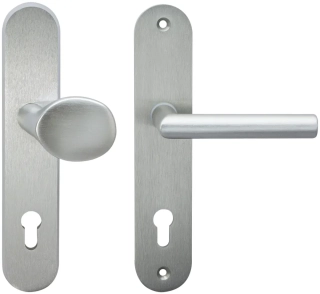 Bezpečnostní dveřní kování TOWER bez krytu 90 mm klika/madlo nerez elox