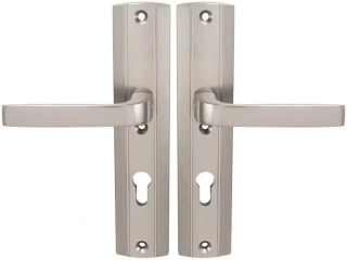 Bezpečnostní dveřní kování AXA PRESTIGE bez krytu 72 mm klika/klika nerez elox