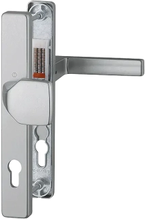 Bezpečnostní dveřní kování AUSTIN bez krytu 92 mm klika/madlo ocel elox