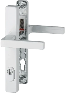 Bezpečnostní dveřní kování AUSTIN s krytem 92 mm klika/klika bílá