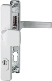 Bezpečnostní dveřní kování AUSTIN s krytem 92 mm klika/madlo bílá