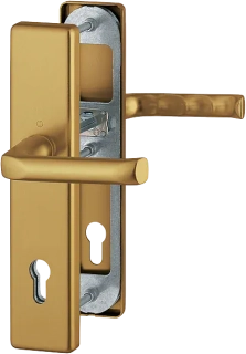 Bezpečnostní dveřní kování LONDON bez krytu 92 mm klika/klika bronz elox