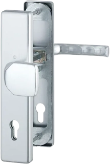 Bezpečnostní dveřní kování LONDON bez krytu 92 mm klika/madlo přírodní elox