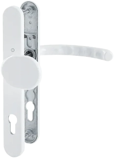 Bezpečnostní dveřní kování LUXEMBOURG bez krytu 92 mm klika/madlo bílá