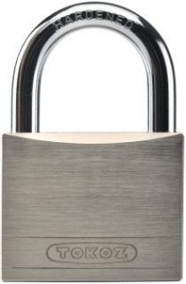 Visací zámek BETA 40 na klíč saténový nikl