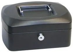 Pokladnička TS.0130.C na klíč 200 x 165 x 90 mm černá