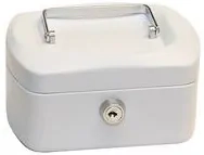 Pokladnička TS.0140.C na klíč 155 x 120 x 90 mm bílá